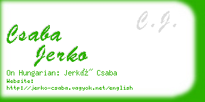 csaba jerko business card